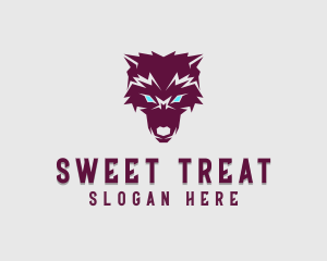 Fierce Wolf Dog logo design