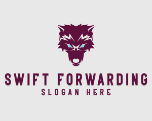 Fierce Wolf Dog logo design