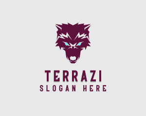 Fierce Wolf Dog logo design