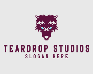 Fierce Wolf Dog logo design