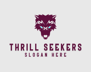 Fierce Wolf Dog logo design