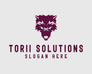 Fierce Wolf Dog logo design