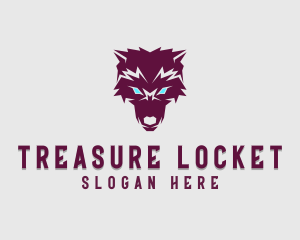 Fierce Wolf Dog logo design