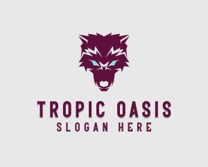 Fierce Wolf Dog logo design