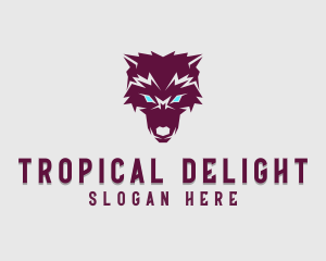 Fierce Wolf Dog logo design