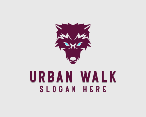 Fierce Wolf Dog logo design