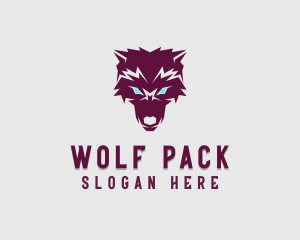 Wolf - Fierce Wolf Dog logo design
