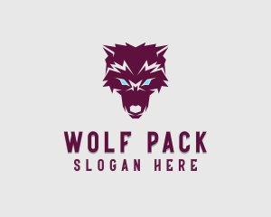 Fierce Wolf Dog logo design