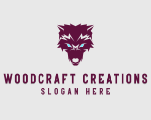 Fierce Wolf Dog logo design