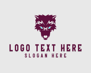Wolf - Fierce Wolf Dog logo design