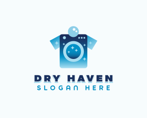 Bubble Shirt Laundromat logo design