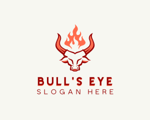 Bull Flame Barbecue logo design