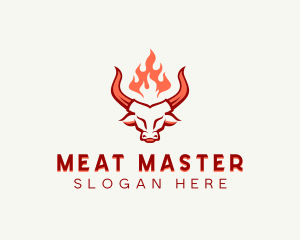 Bull Flame Barbecue logo design