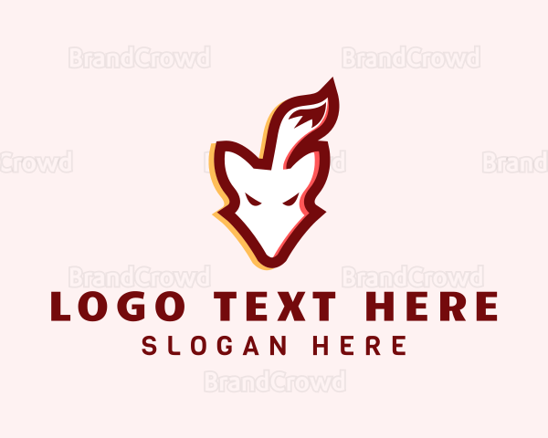 Fox Glitch Animal Logo