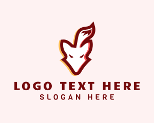 Online Gaming - Fox Glitch Animal logo design