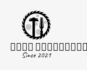 Black Woodwork Tools  logo design