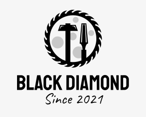 Black - Black Woodwork Tools logo design