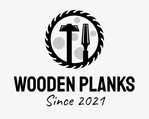 Black Woodwork Tools  logo design