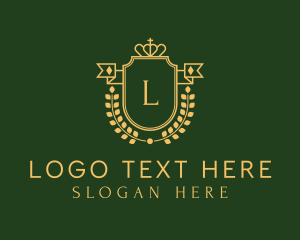 Lawyer - Crown Shield Wreath logo design