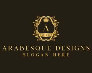 Luxury Floral Crest logo design