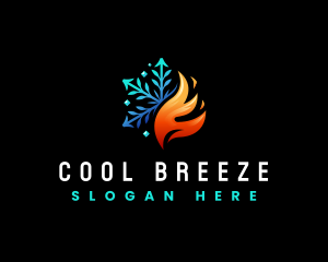 Heating Cooling Refrigeration logo design