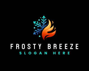 Cooling - Heating Cooling Refrigeration logo design