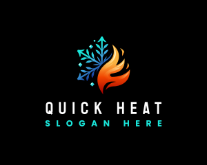 Heating Cooling Refrigeration logo design