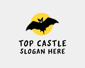 Batman - Halloween Moon Bat logo design