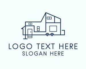 Camper Trailer House Van  Logo