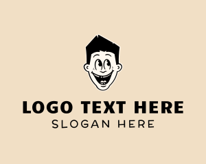 Laughing - Happy Comic Boy logo design