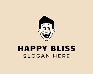 Happy Comic Boy logo design