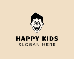 Happy Comic Boy logo design