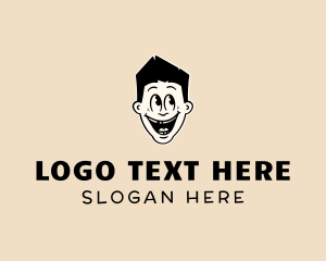 Drawing - Happy Comic Boy logo design