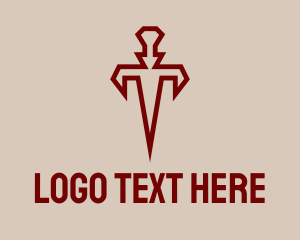 Barbaric - Ancient Sharp Dagger logo design
