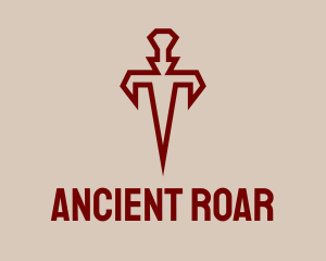 Ancient Sharp Dagger logo design