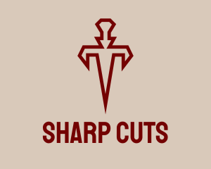 Ancient Sharp Dagger logo design