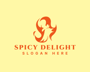 Spicy - Roasted Spicy Chicken Grill logo design