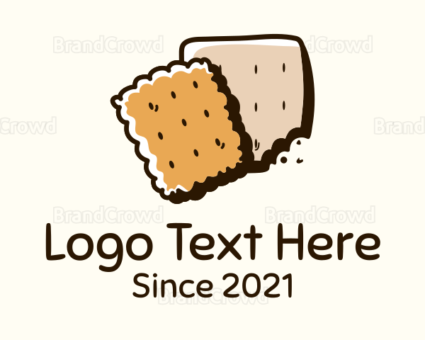 Cracker Biscuit Snack Logo