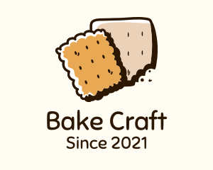 Cracker Biscuit Snack logo design