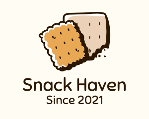 Snack Bar - Cracker Biscuit Snack logo design