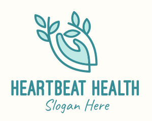 Cardiovascular - Heart Organic Hand Monoline logo design