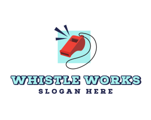 Sports Referee Whistle logo design