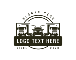 Emblem - Cargo Distribution Truck logo design