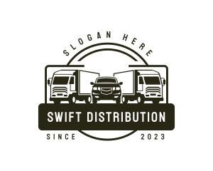 Distribution - Cargo Distribution Truck logo design