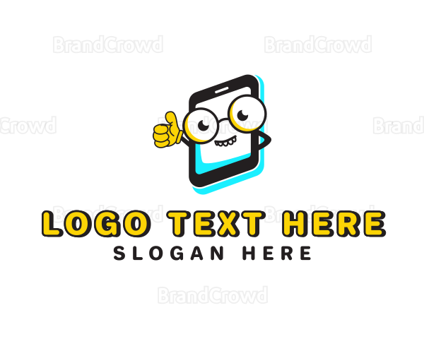 Nerdy Mobile Phone Logo