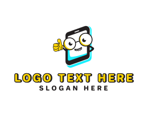 Quirky - Nerdy Mobile Phone logo design