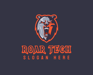 Roar - Wild Grizzly Bear logo design