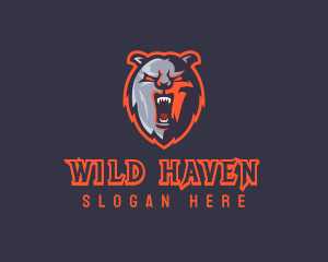 Wild Grizzly Bear logo design