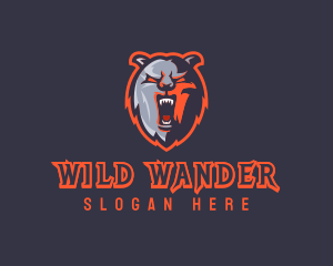 Wild Grizzly Bear logo design