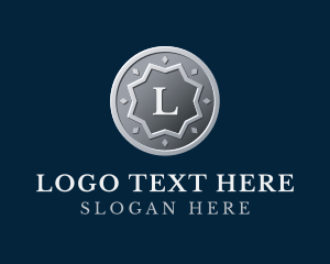 Rich - Silver Coin Letter logo design